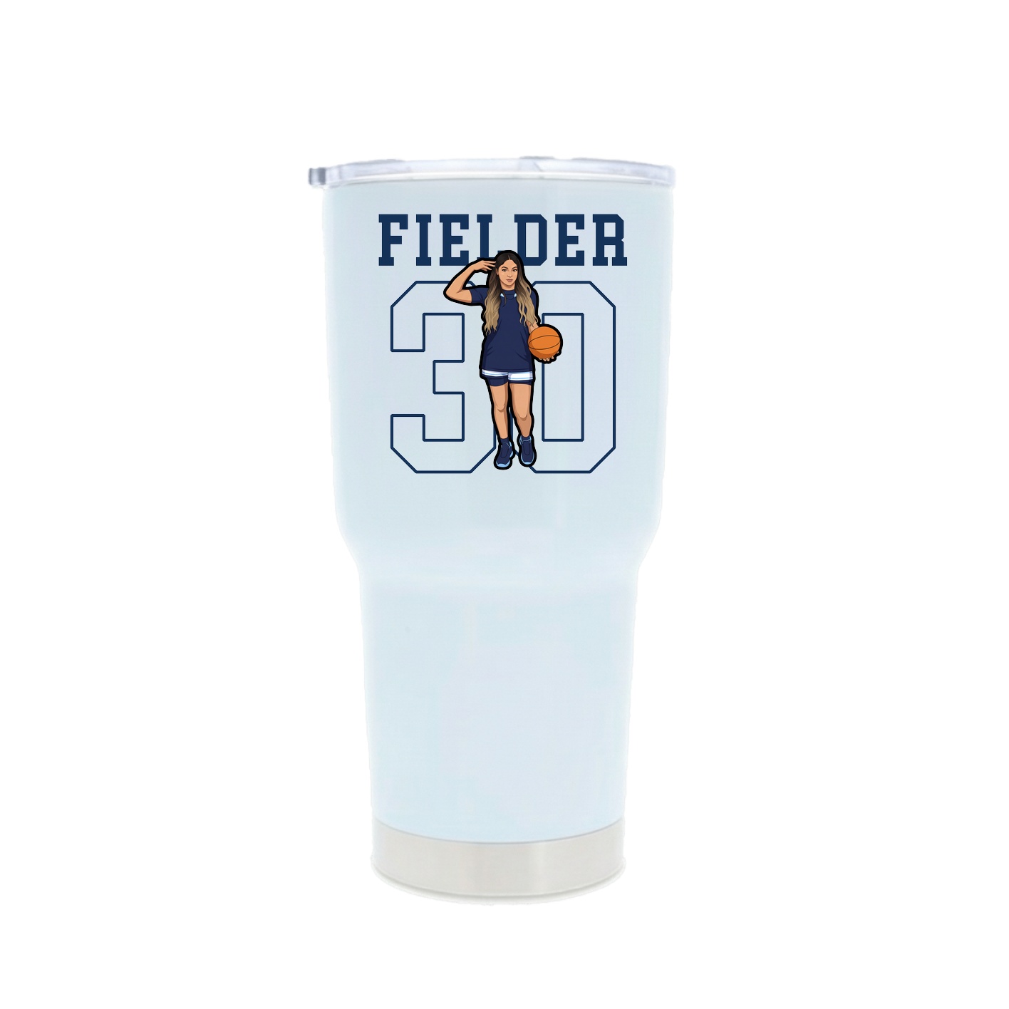 30oz Stainless Steel Tumbler — Shirsey in White