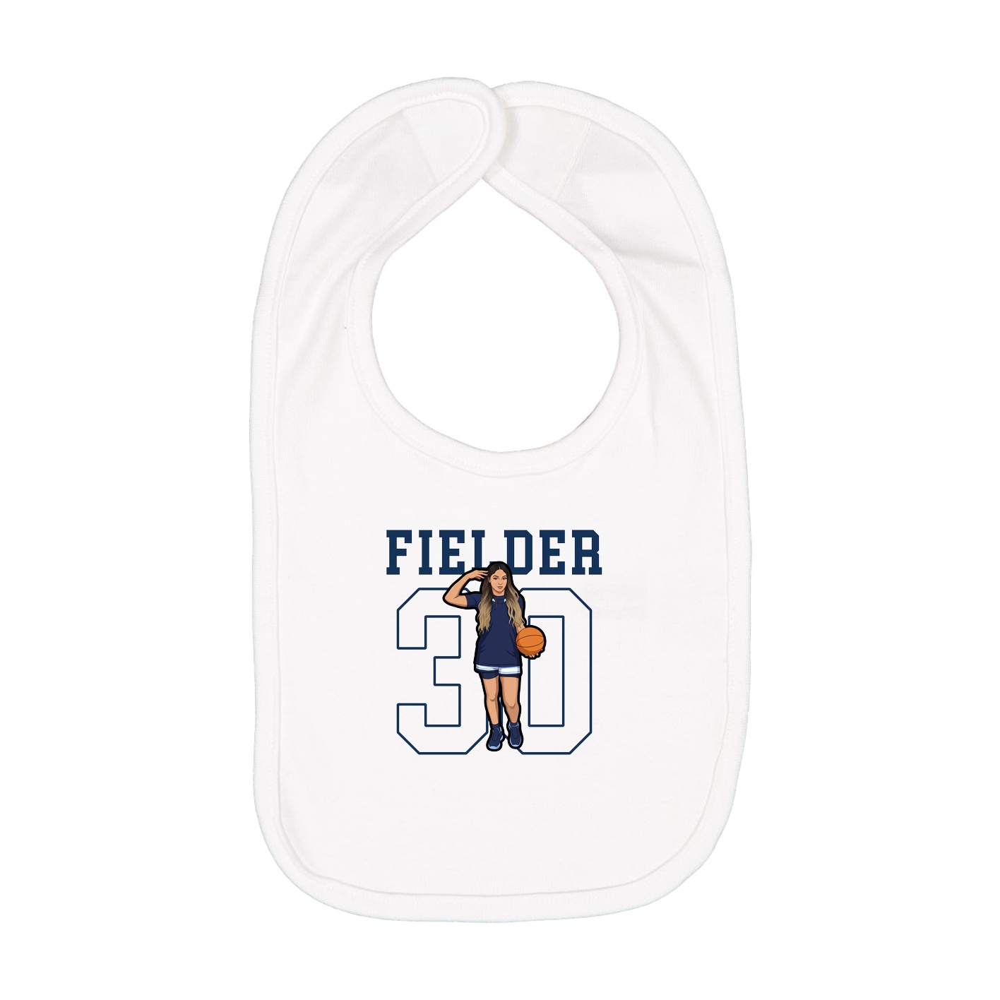 Infant Bib — Shirsey in White