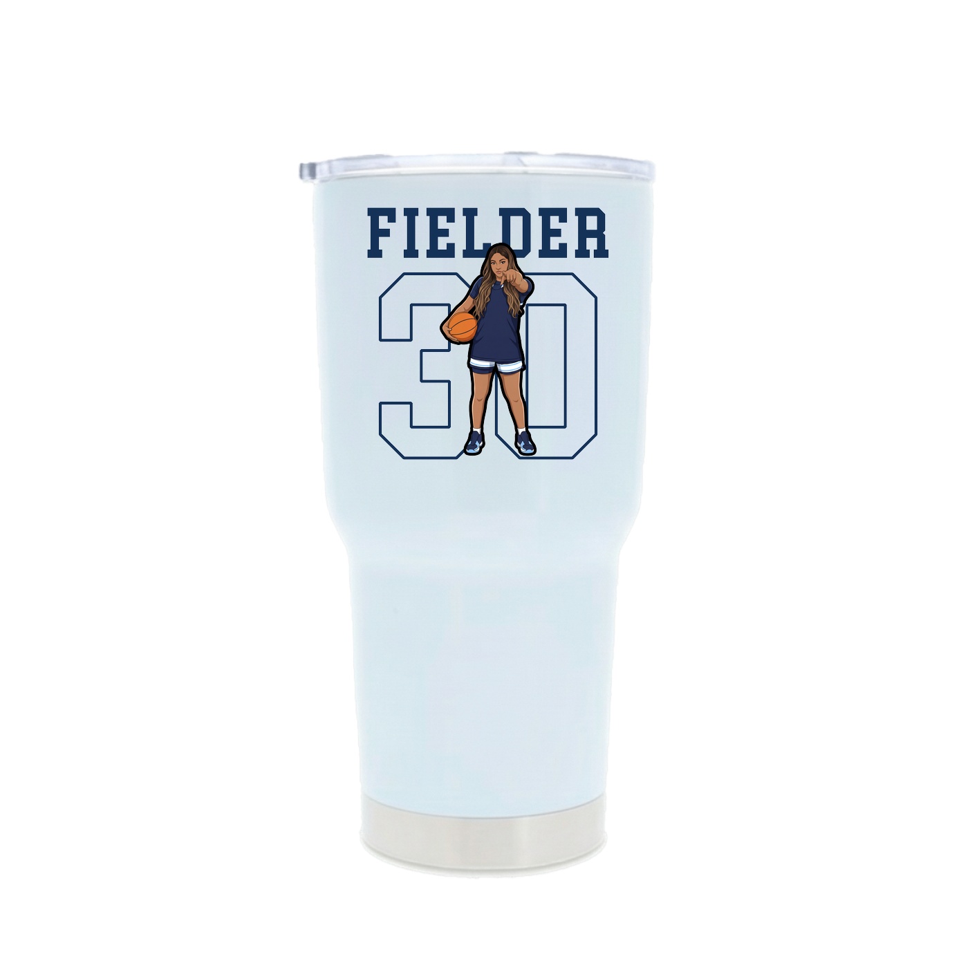 30oz Stainless Steel Tumbler — Shirsey in White
