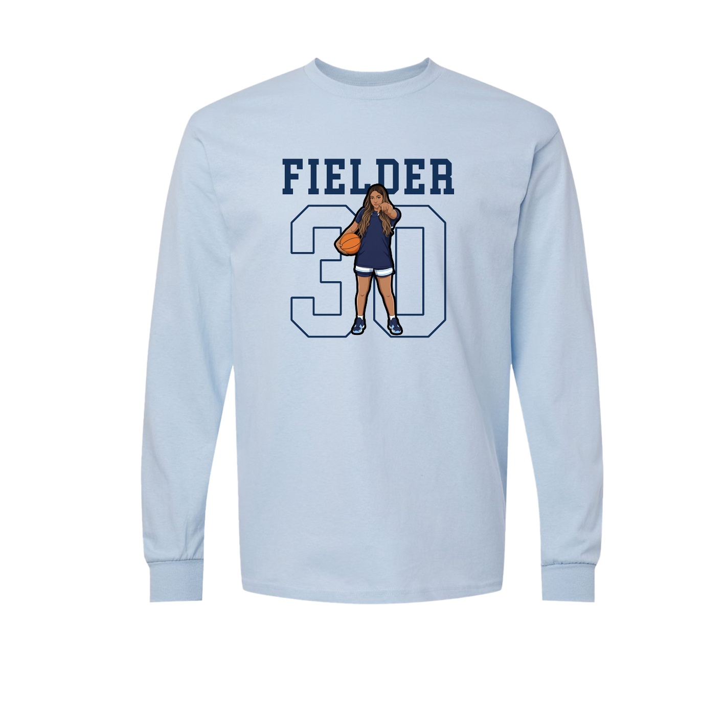 Long Sleeve Tee — Shirsey in Light Blue