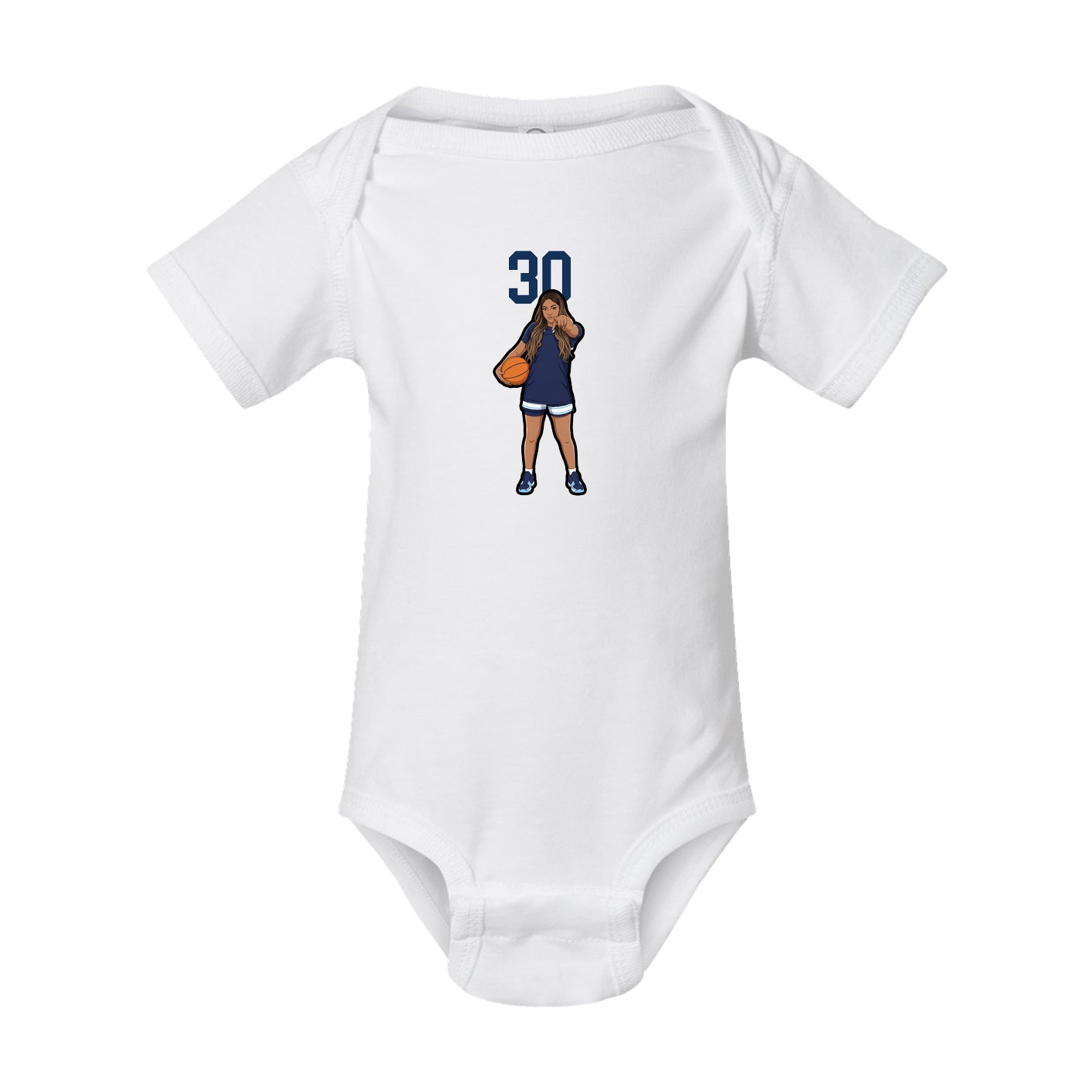 Baby Onesie — Number Top in White