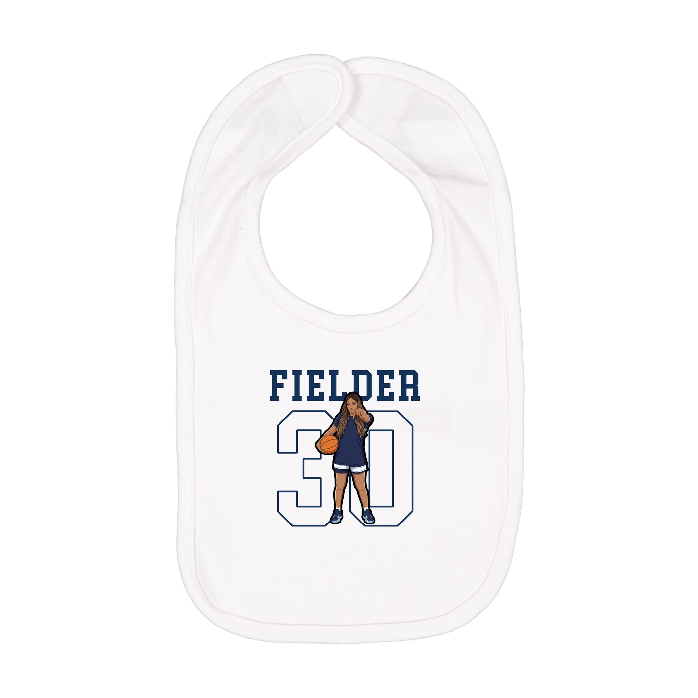 Infant Bib — Shirsey in White