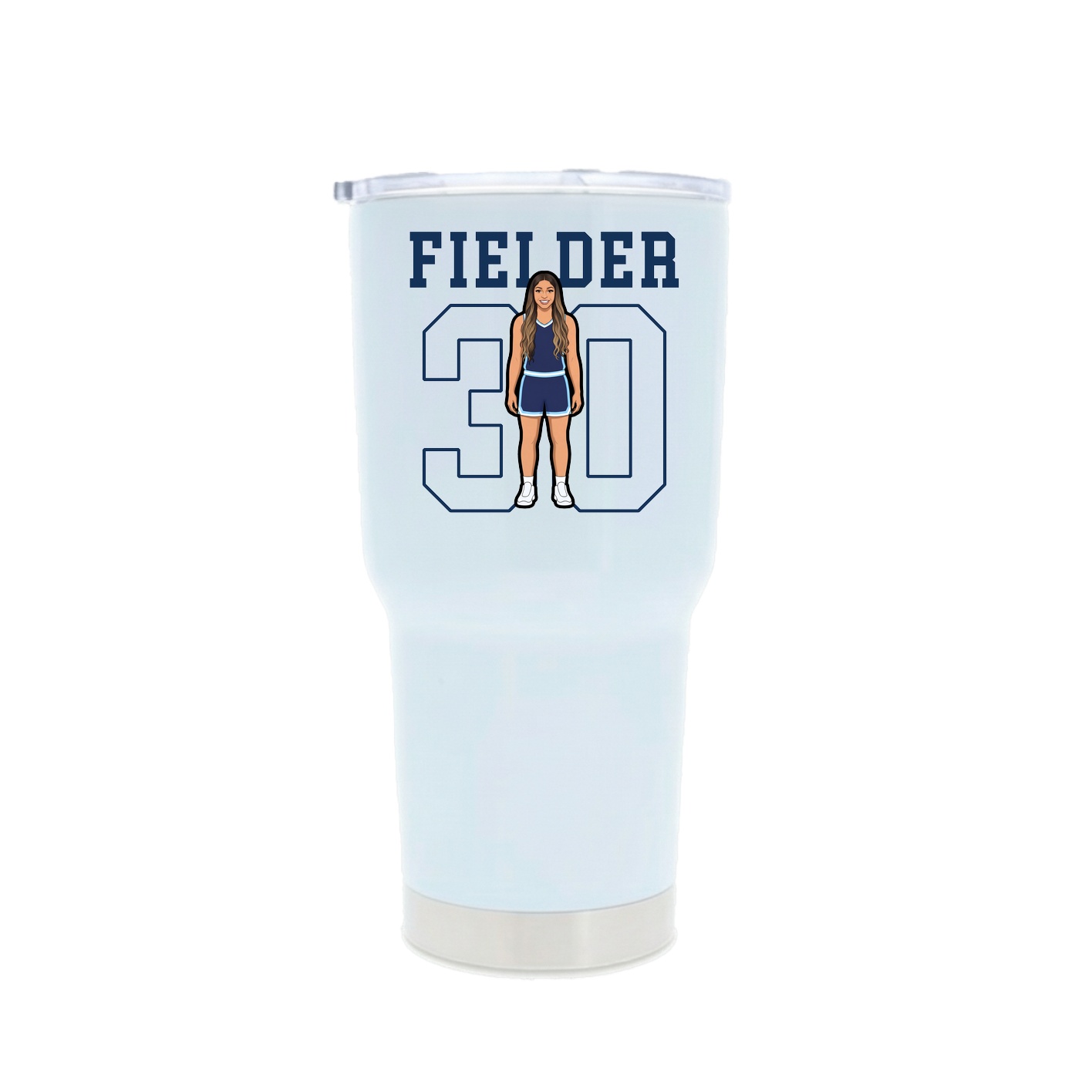 30oz Stainless Steel Tumbler — Shirsey in White