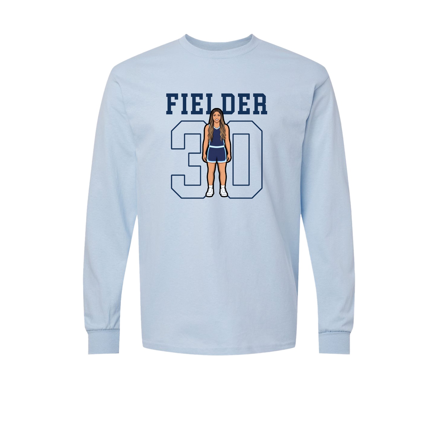 Long Sleeve Tee — Shirsey in Light Blue