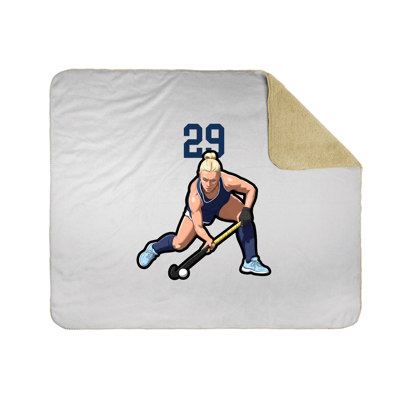 Throw Blanket — Number Top in White