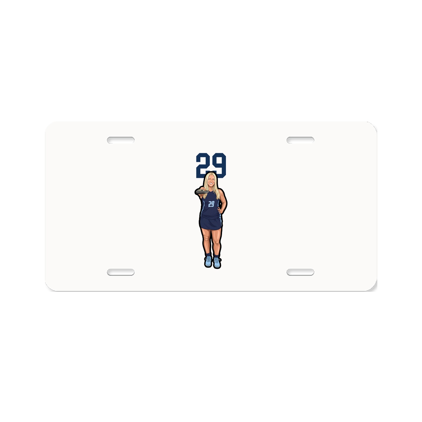 License Plate — Number Top in Classic