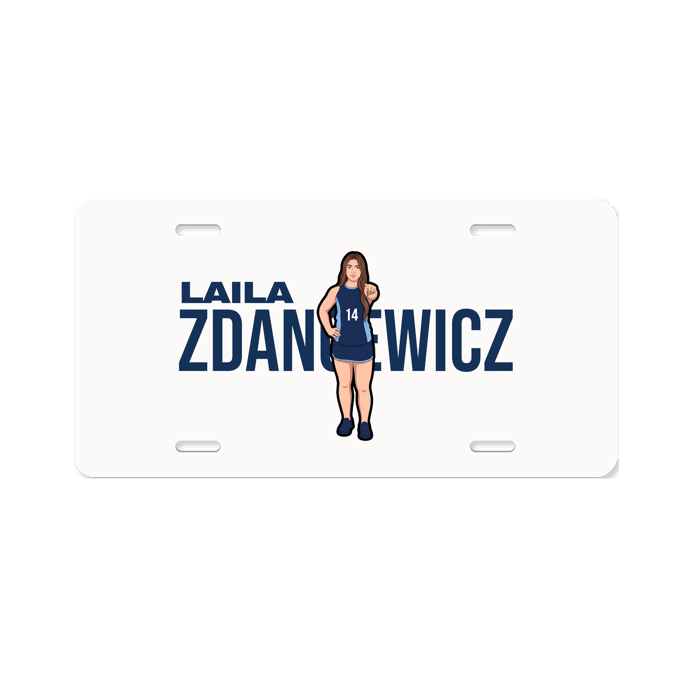 License Plate — Player Name in Classic