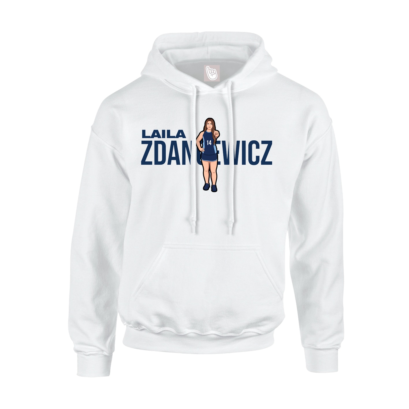 Hoodie — Player Name in White