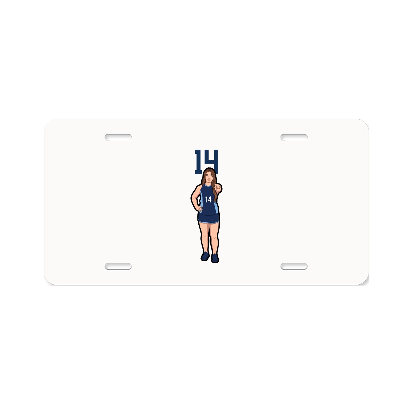License Plate — Number Top in Classic