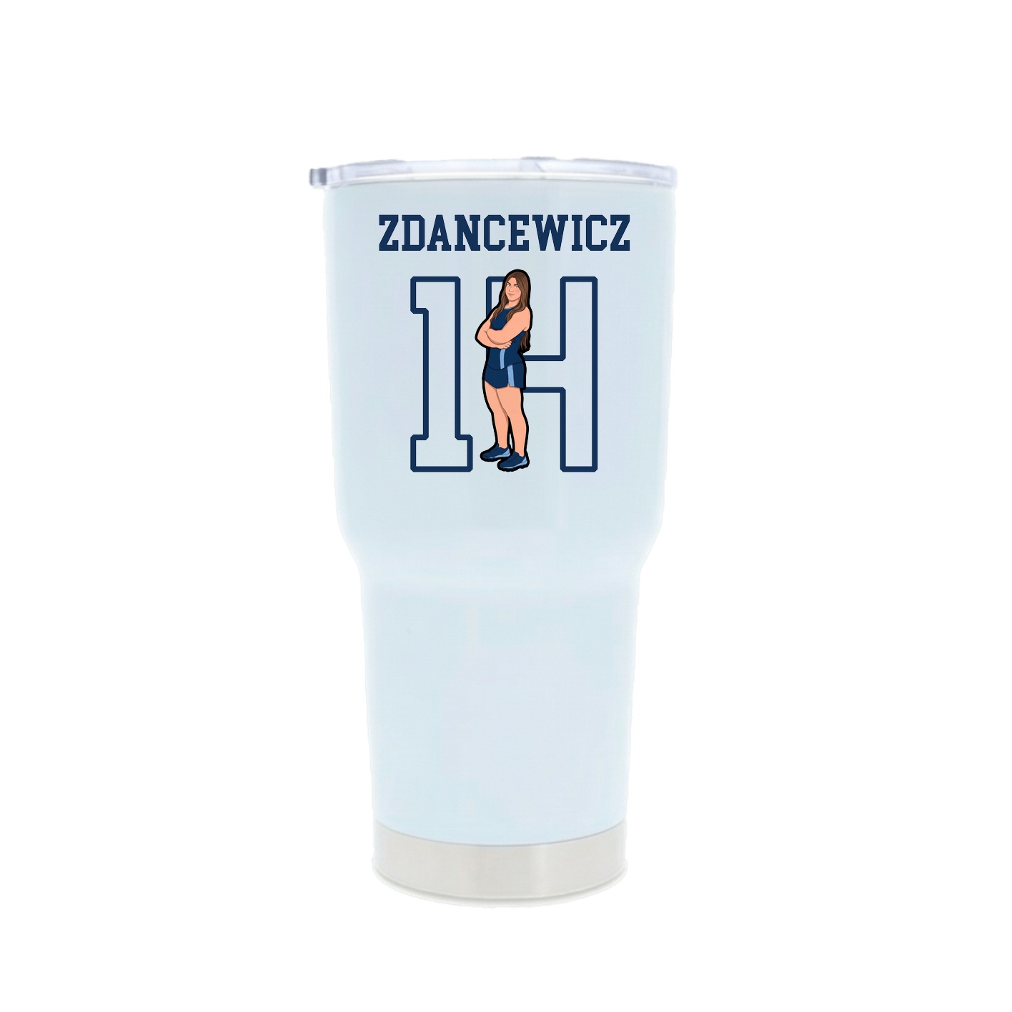 30oz Stainless Steel Tumbler — Shirsey in White