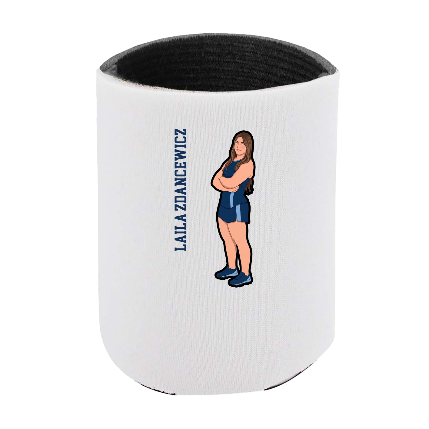 Can Holder — Name Vertical in White