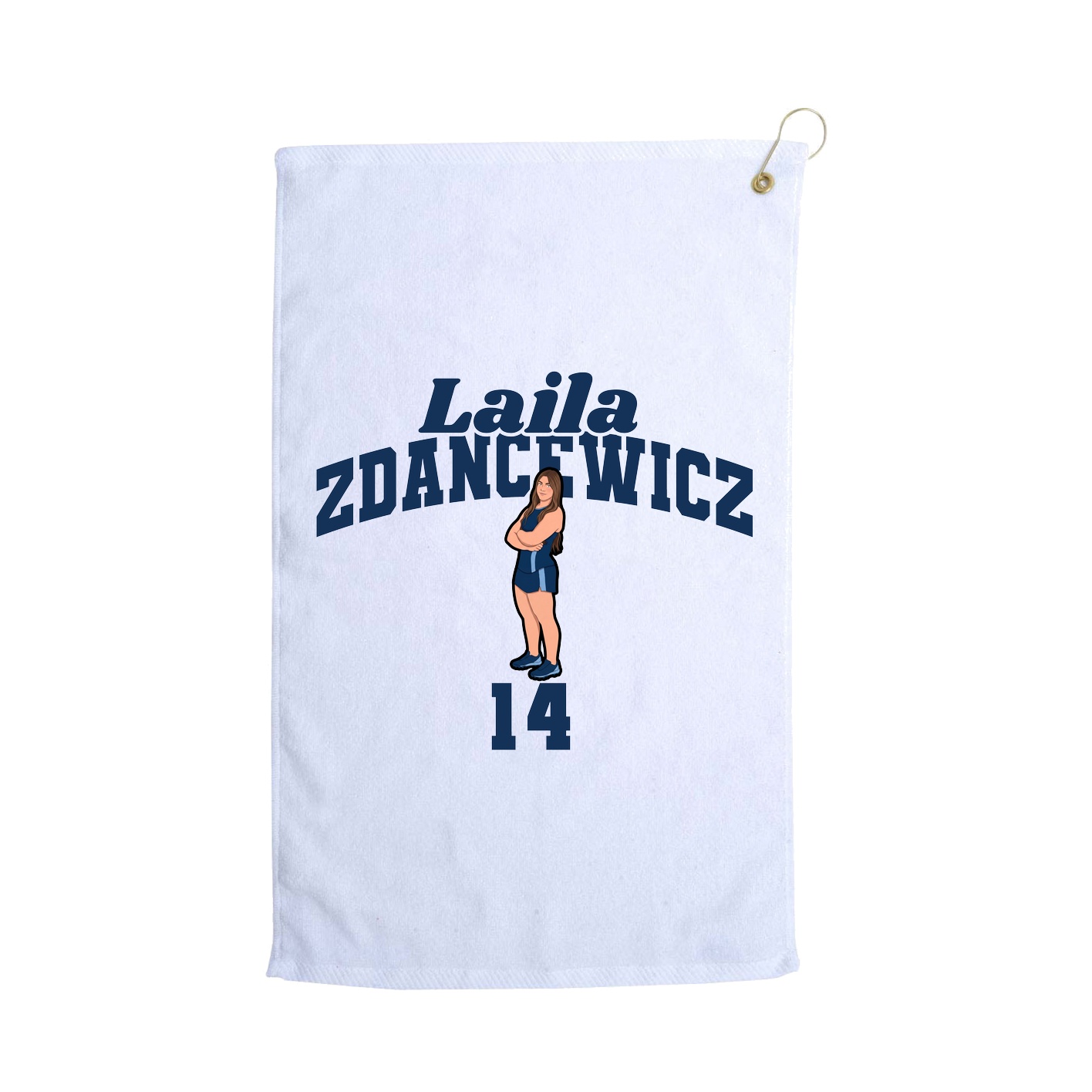 Golf Towel — Signature Arch in White