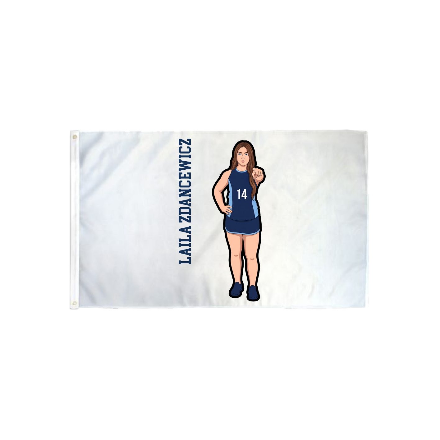 3x5 Flag — Name Vertical in Classic