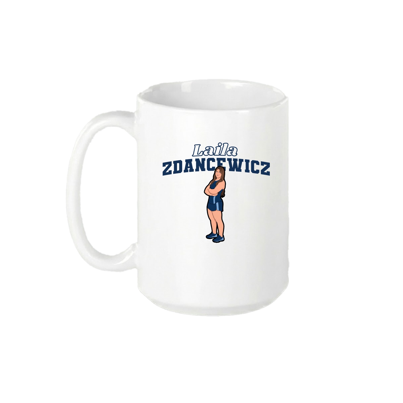 15oz Coffee Mug — Name Arch in White
