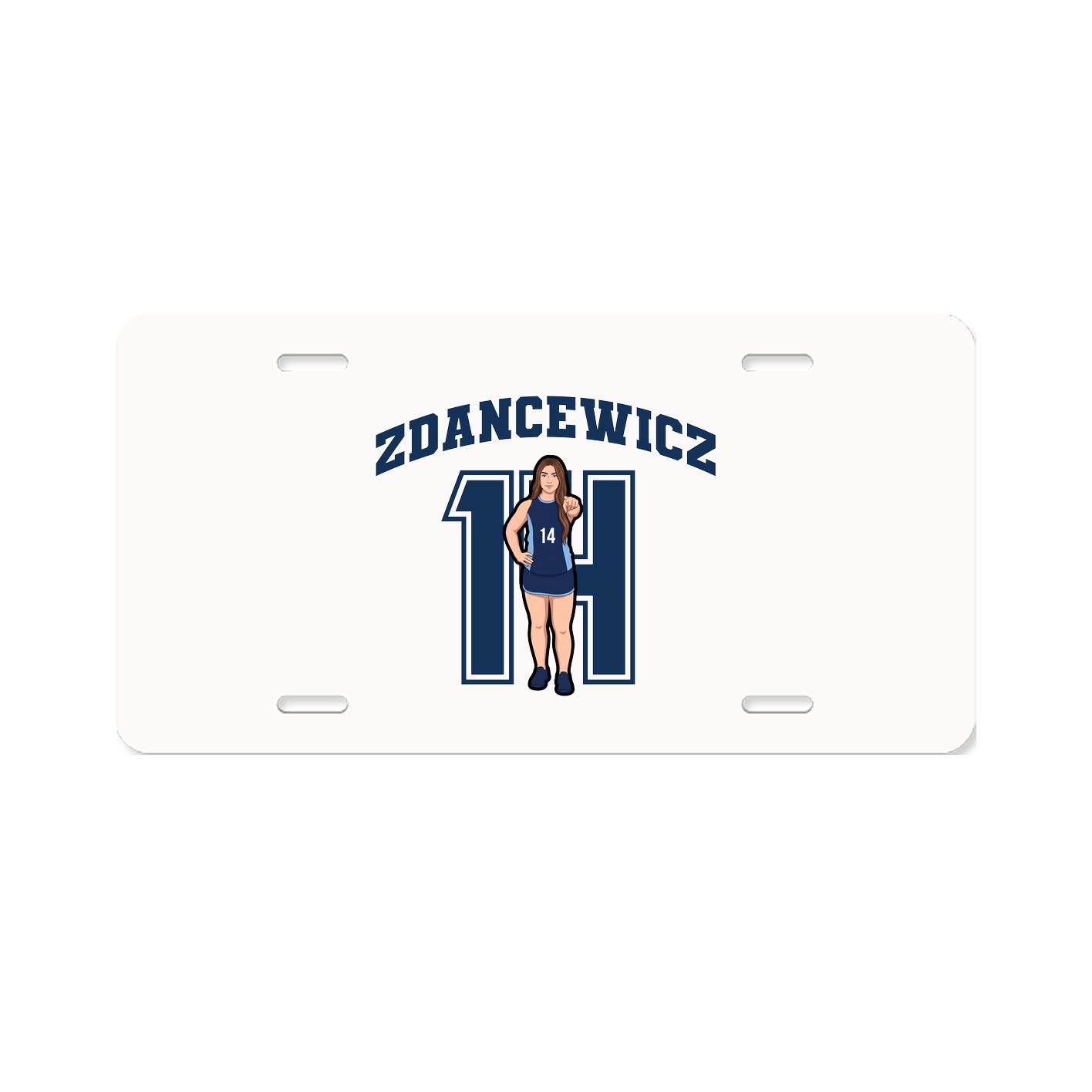 License Plate — Number in Classic