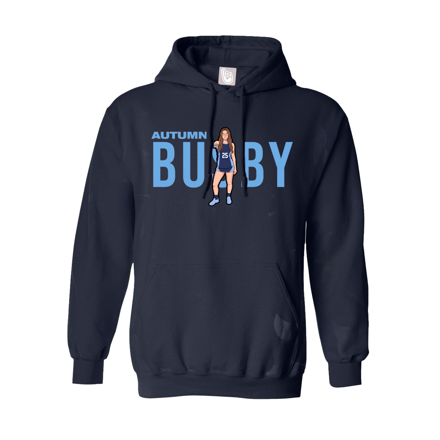 Hoodie — Player Name in Navy