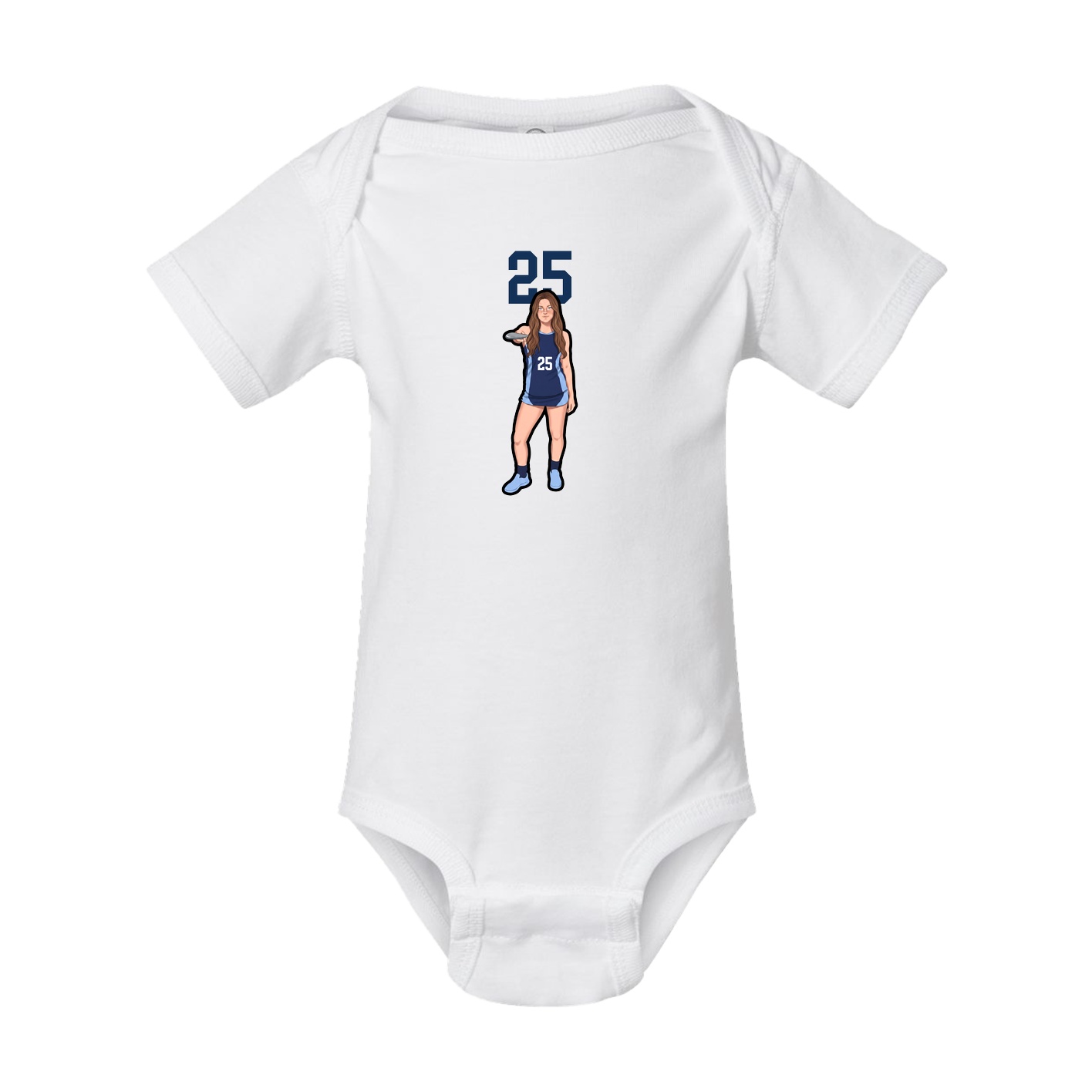 Baby Onesie — Number Top in White
