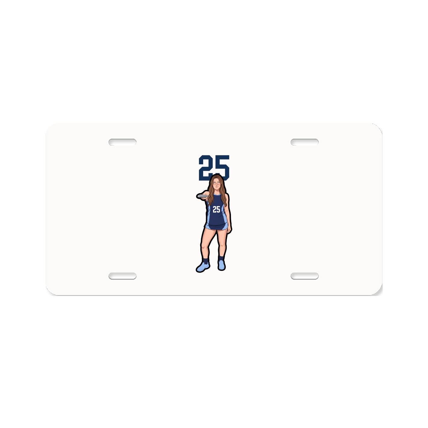 License Plate — Number Top in Classic
