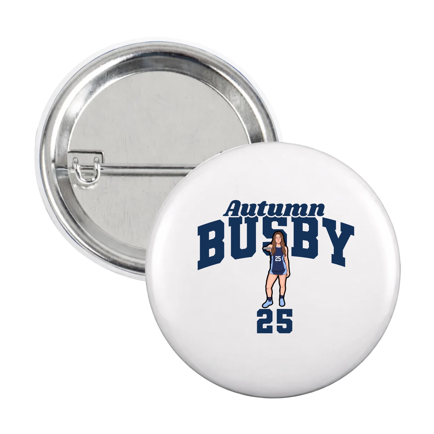 Game Day Button — Signature Arch in White