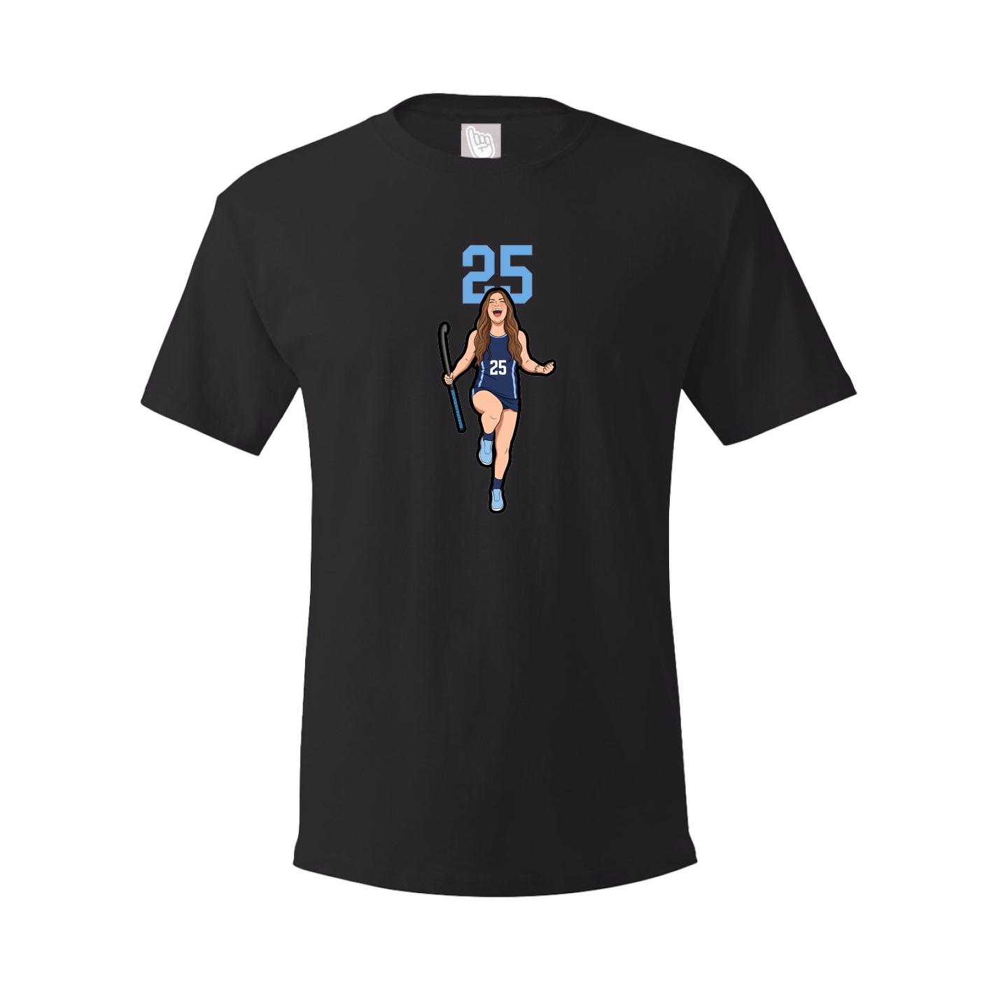 Youth Tee — Number Top in Black
