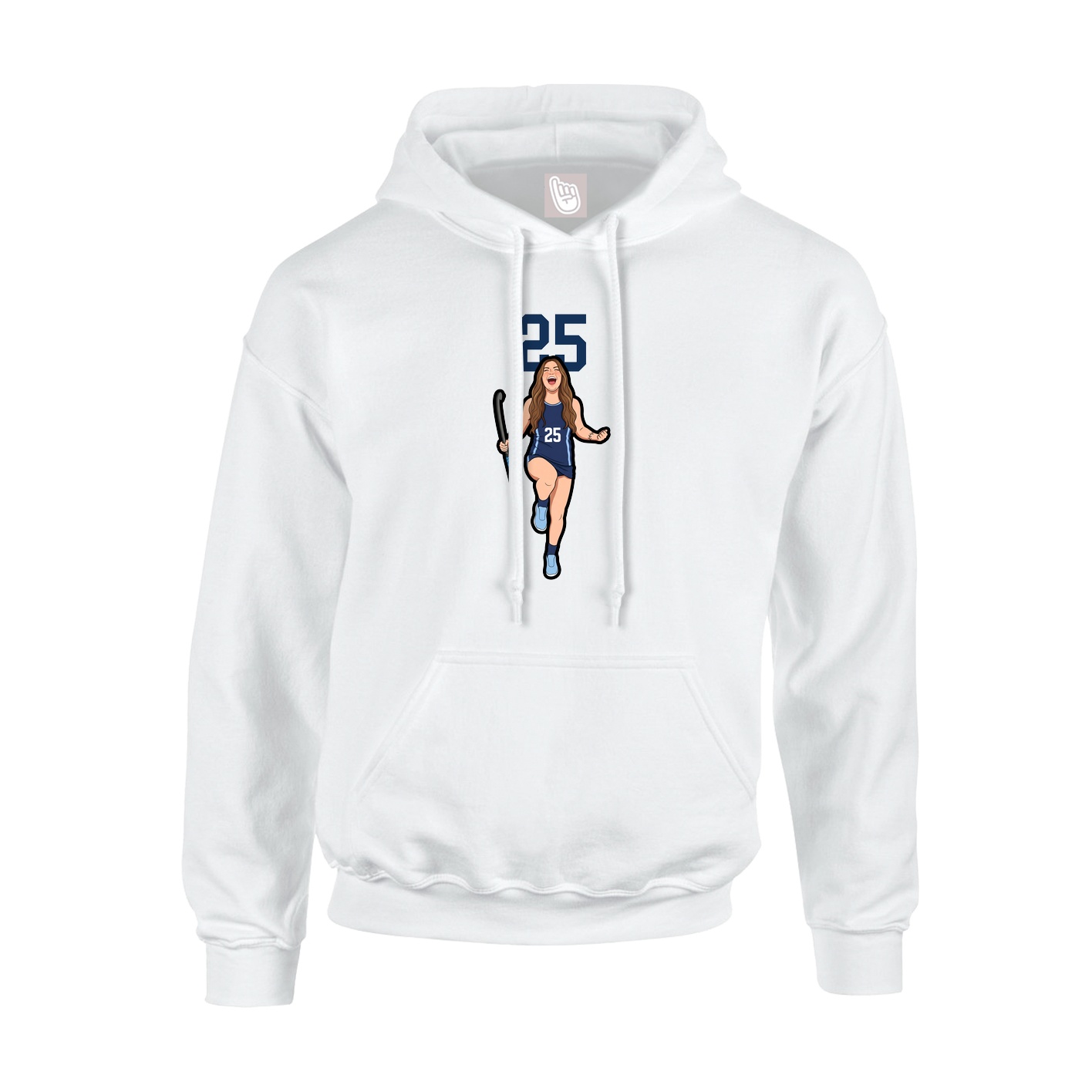 Hoodie — Number Top in White