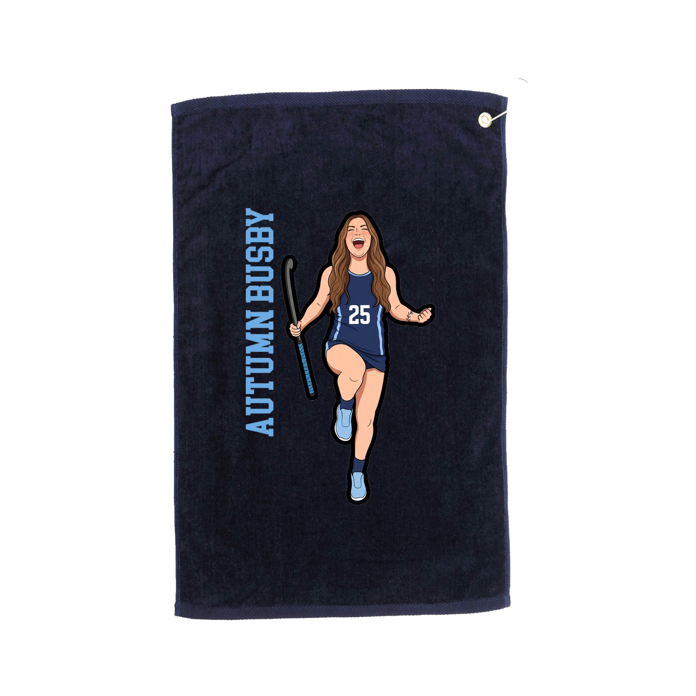 Golf Towel — Name Vertical in Navy