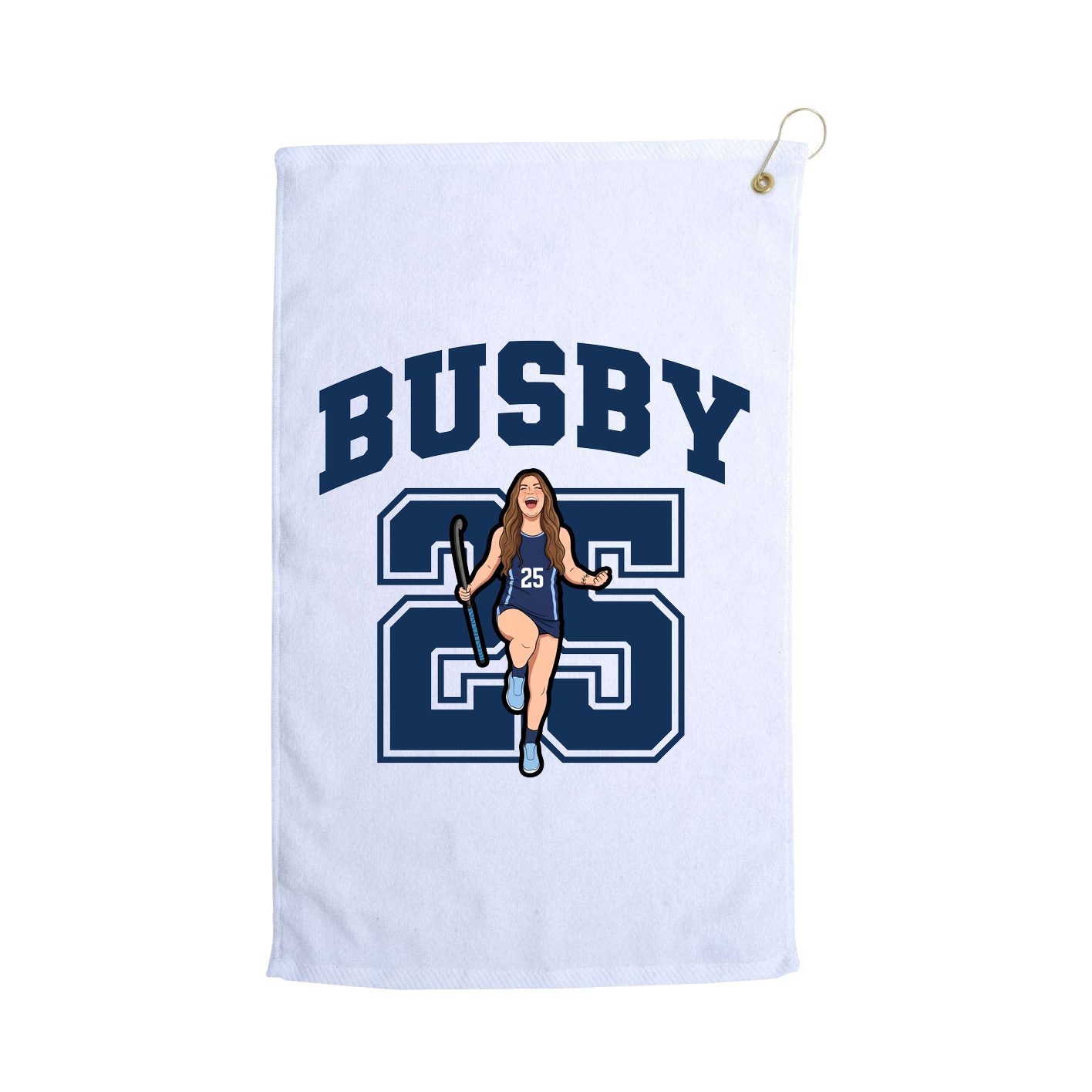 Golf Towel — Number in White