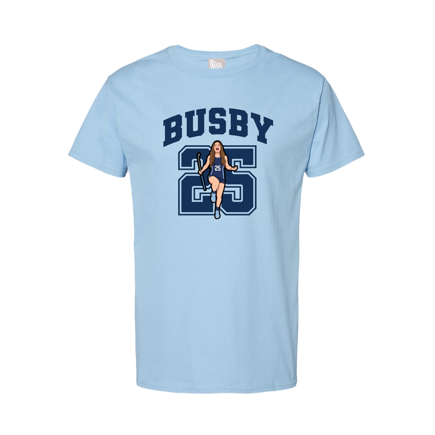 Youth Tee — Number in Light Blue