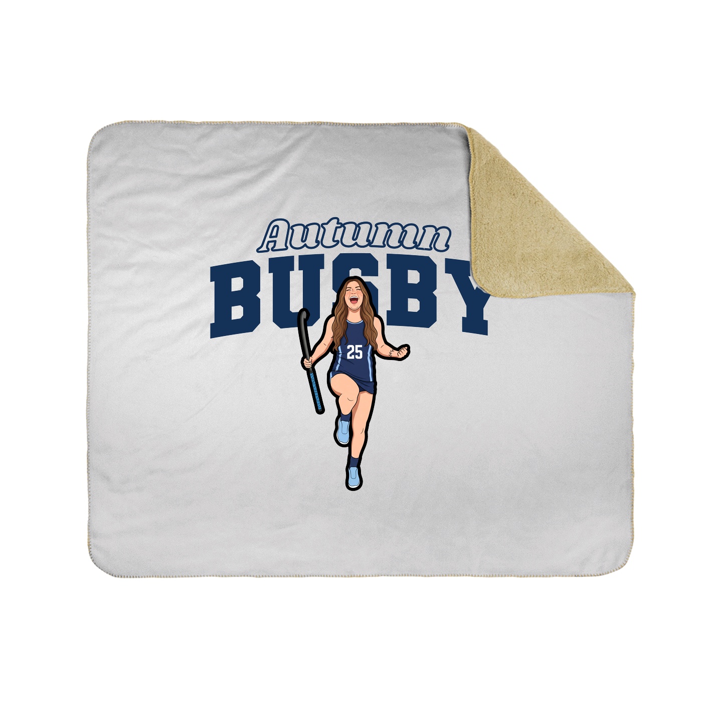 Throw Blanket — Name Arch in White