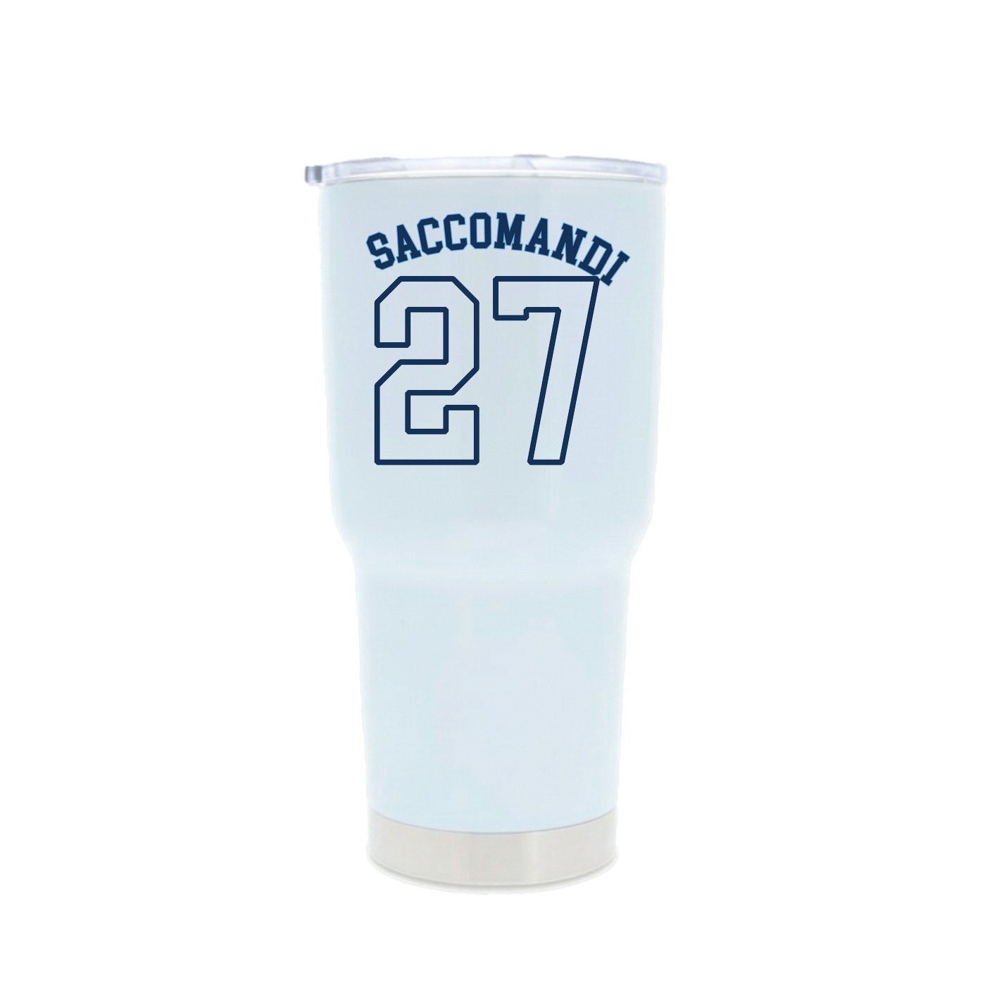 30oz Stainless Steel Tumbler — Shirsey Arch in White
