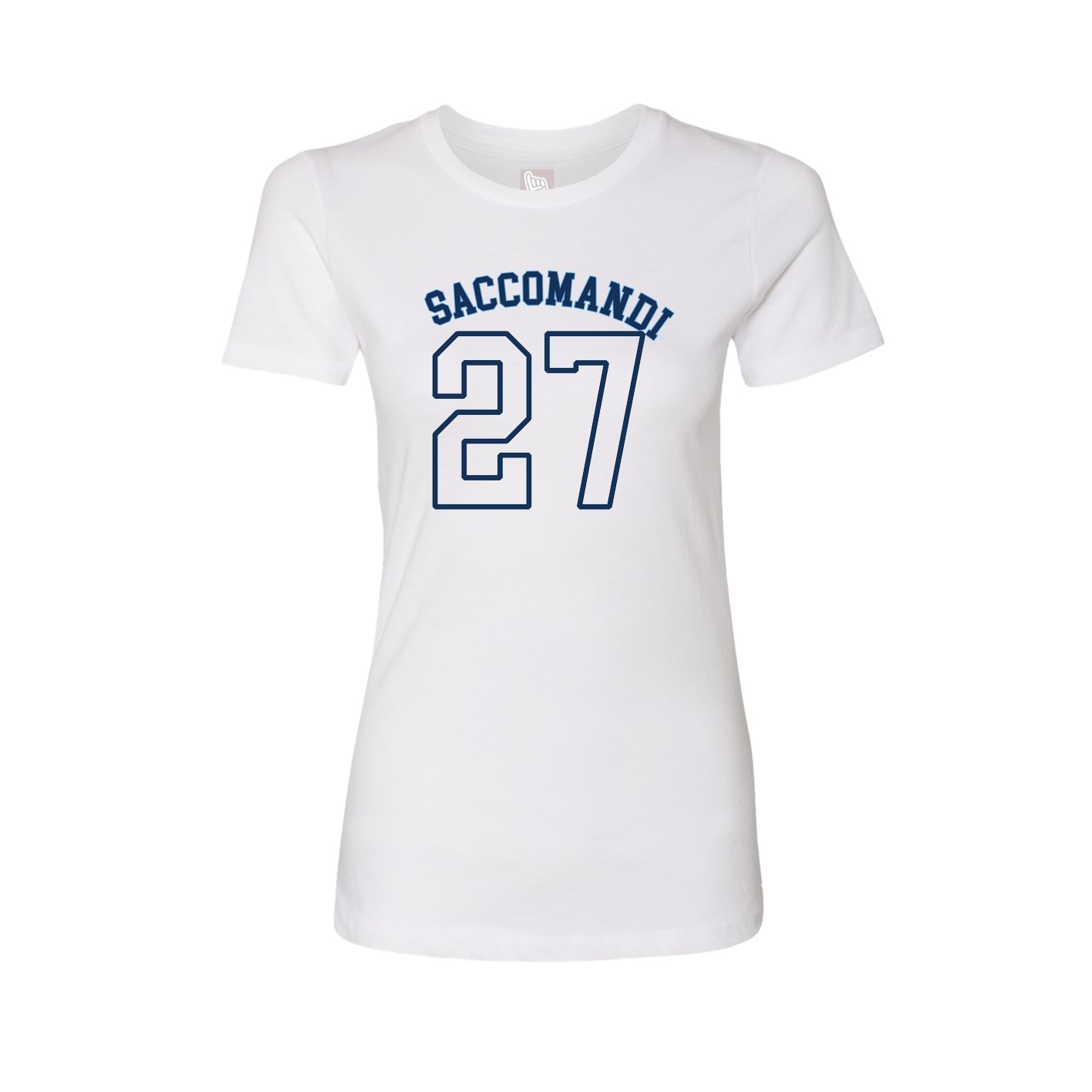Fitted Women's Tee — Shirsey Arch in White