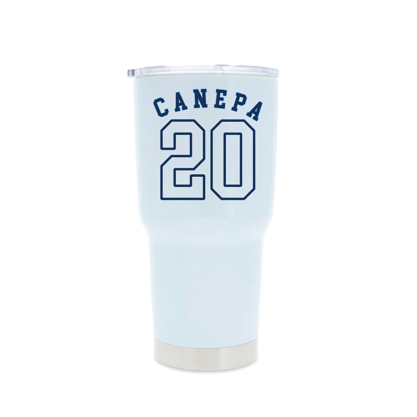 30oz Stainless Steel Tumbler — Shirsey Arch in White