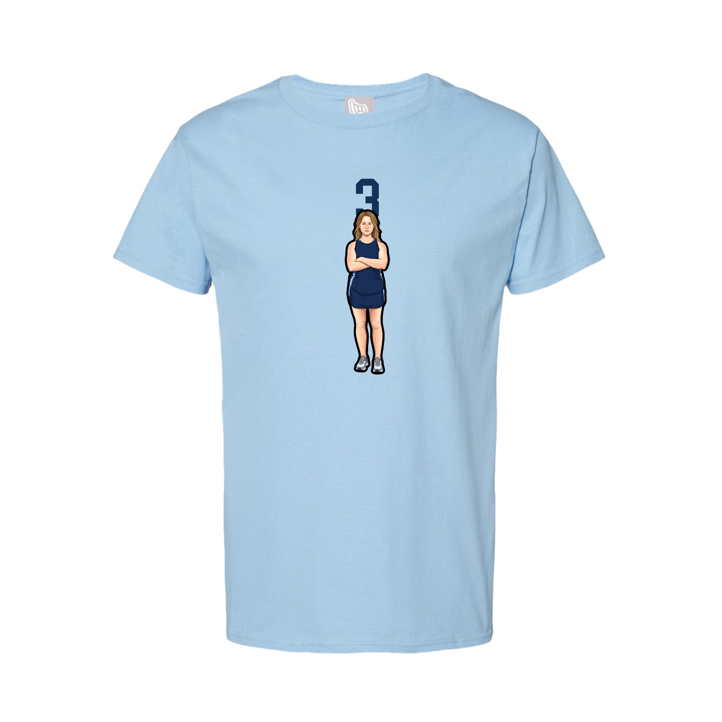 Tee — Number Top in Light Blue