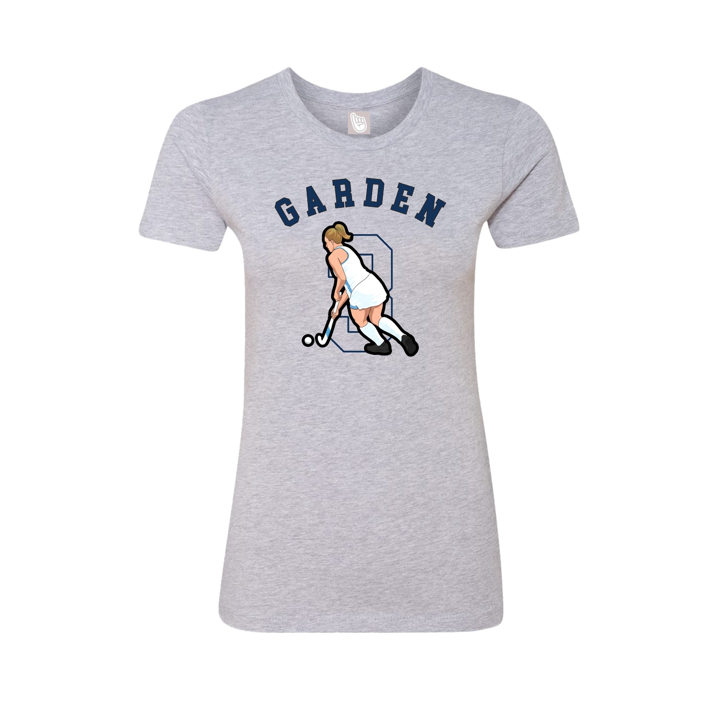Fitted Women's Tee — Shirsey Arch in Grey