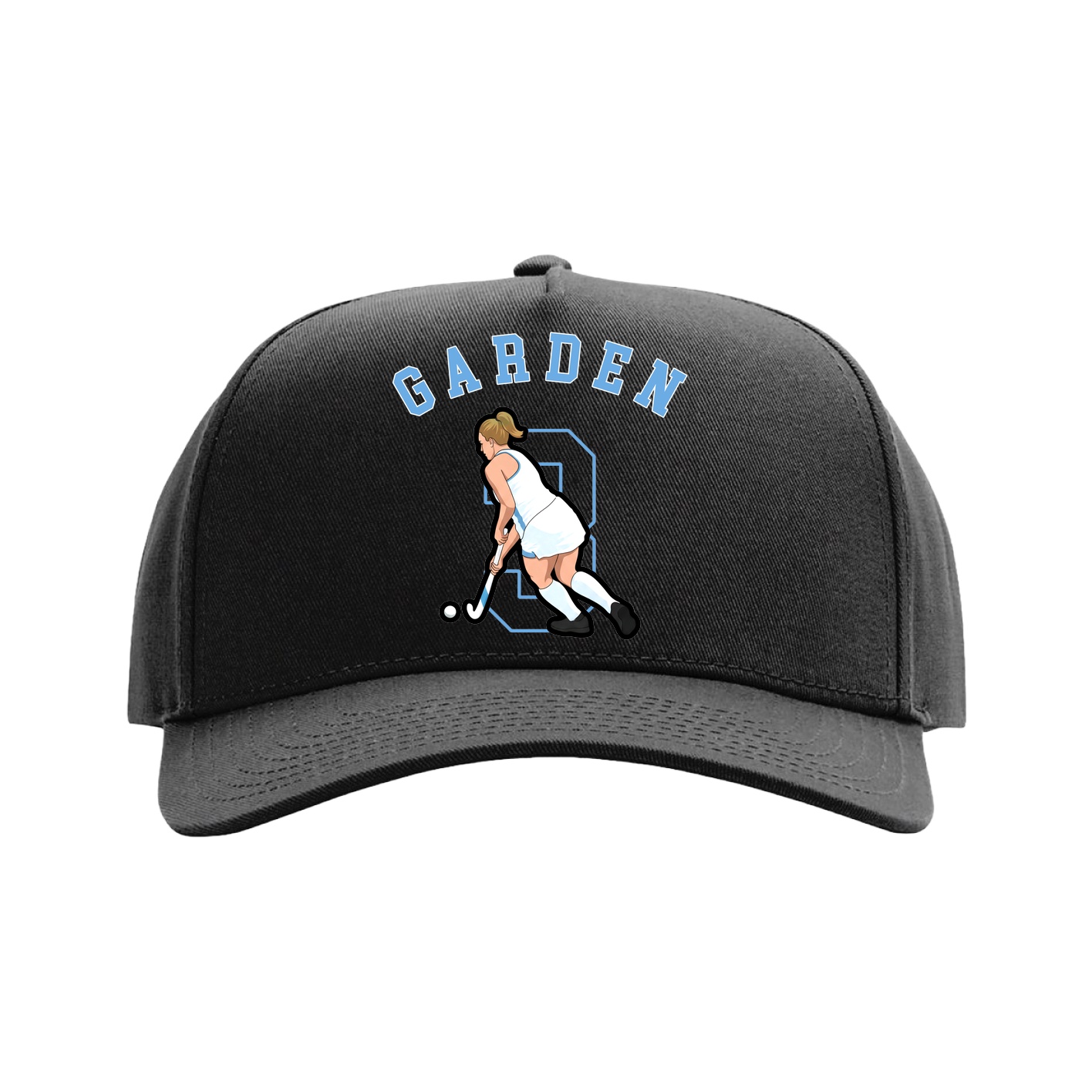 Full Fabric Five-Panel Champ Cap — Shirsey Arch in Black