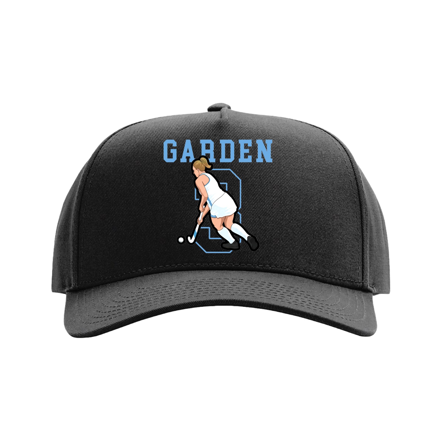 Full Fabric Five-Panel Champ Cap — Shirsey in Black