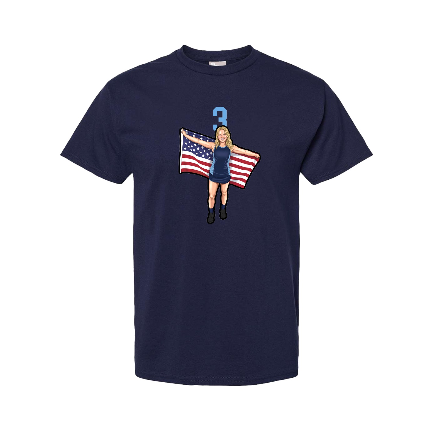 Tee — Number Top in Navy