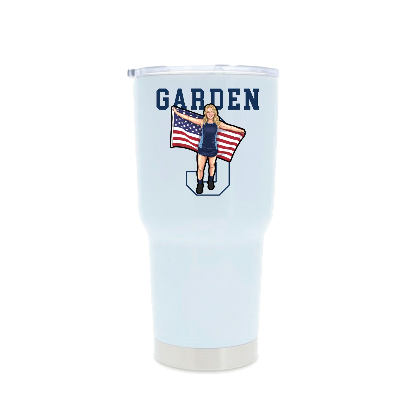 30oz Stainless Steel Tumbler — Shirsey in White