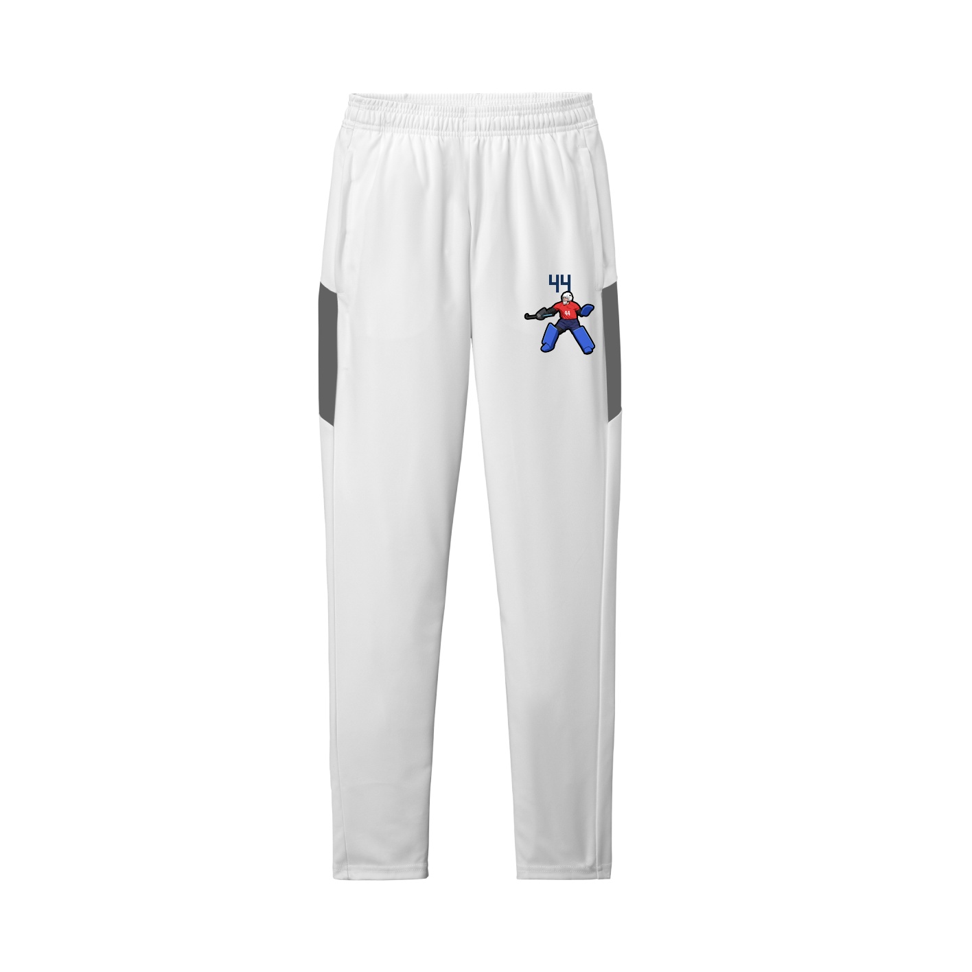 Team Travel Pant — Number Top in White/Grey