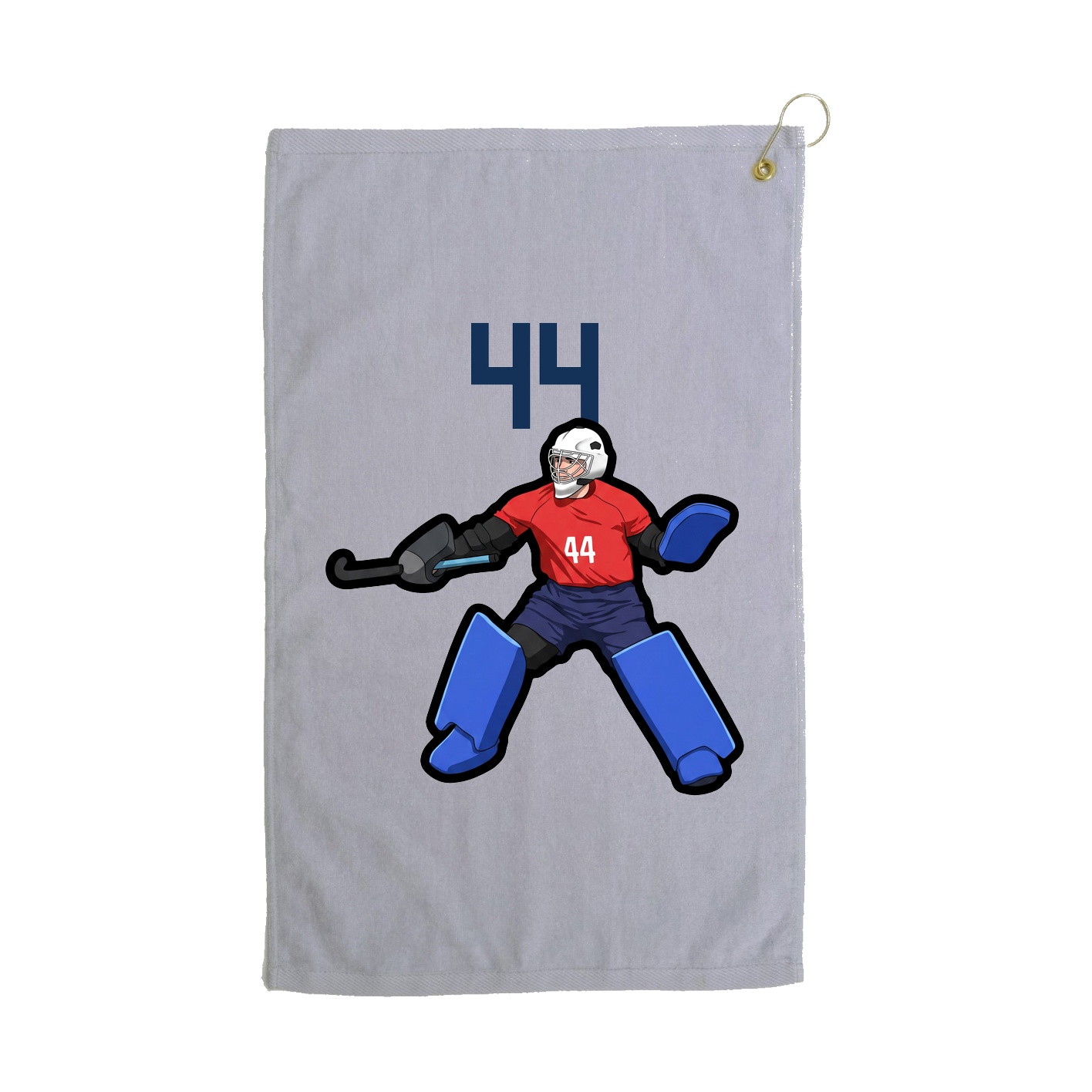 Golf Towel — Number Top in Grey