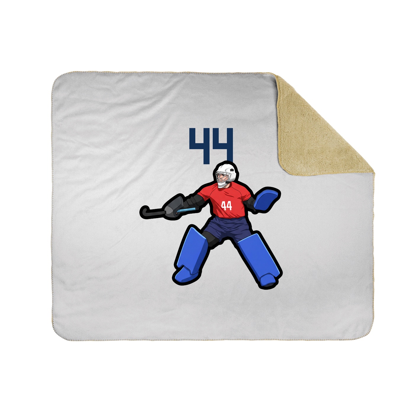 Throw Blanket — Number Top in White