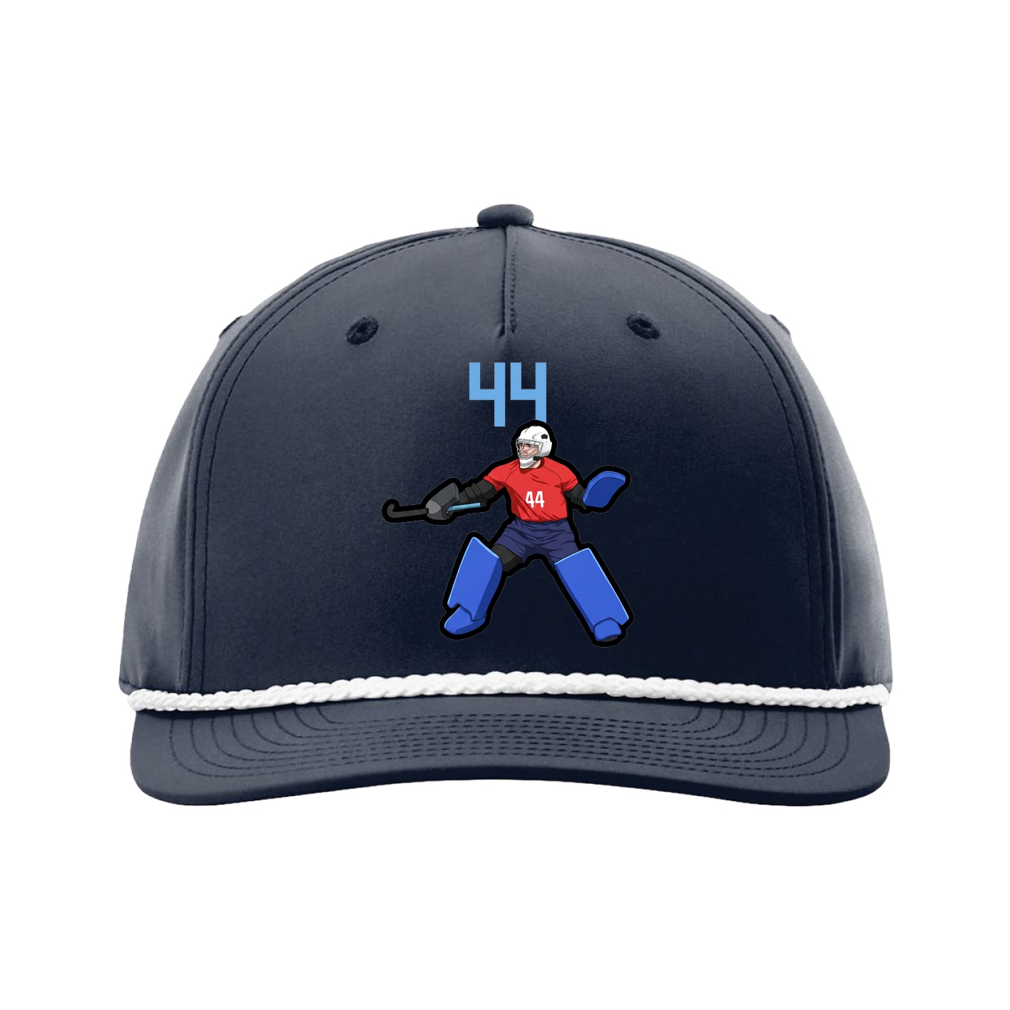 Five-Panel Classic Rope Cap — Number Top in Navy