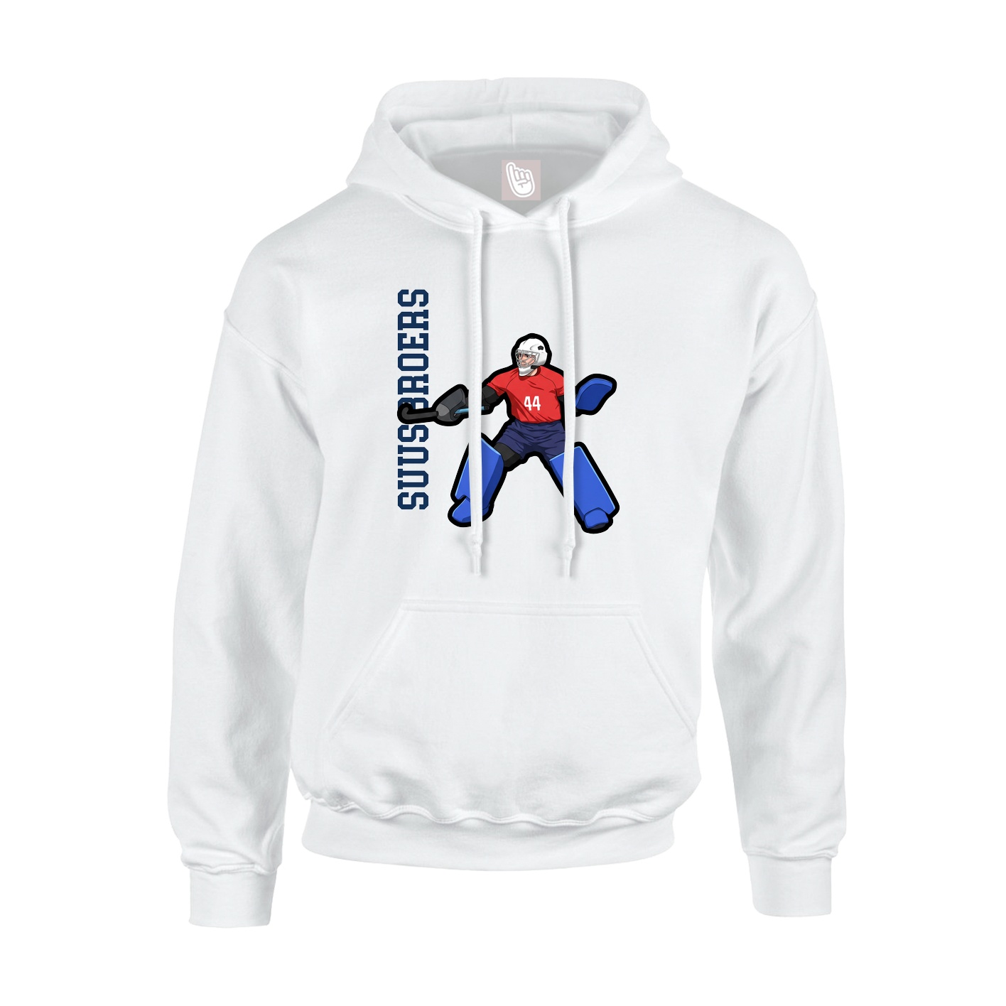 Hoodie — Name Vertical in White