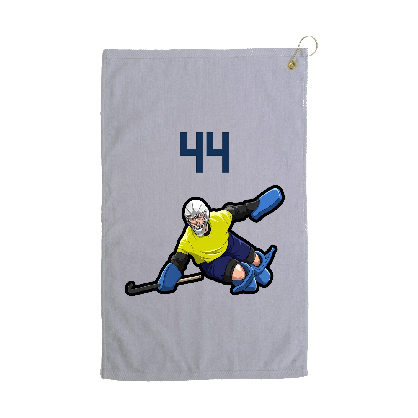 Golf Towel — Number Top in Grey