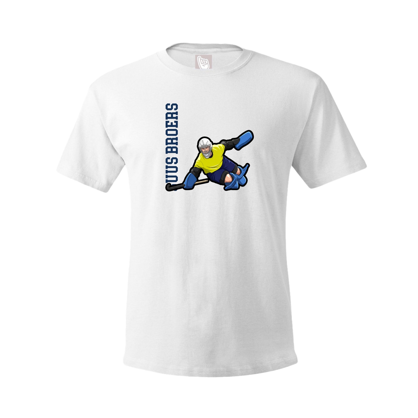 Tee — Name Vertical in White