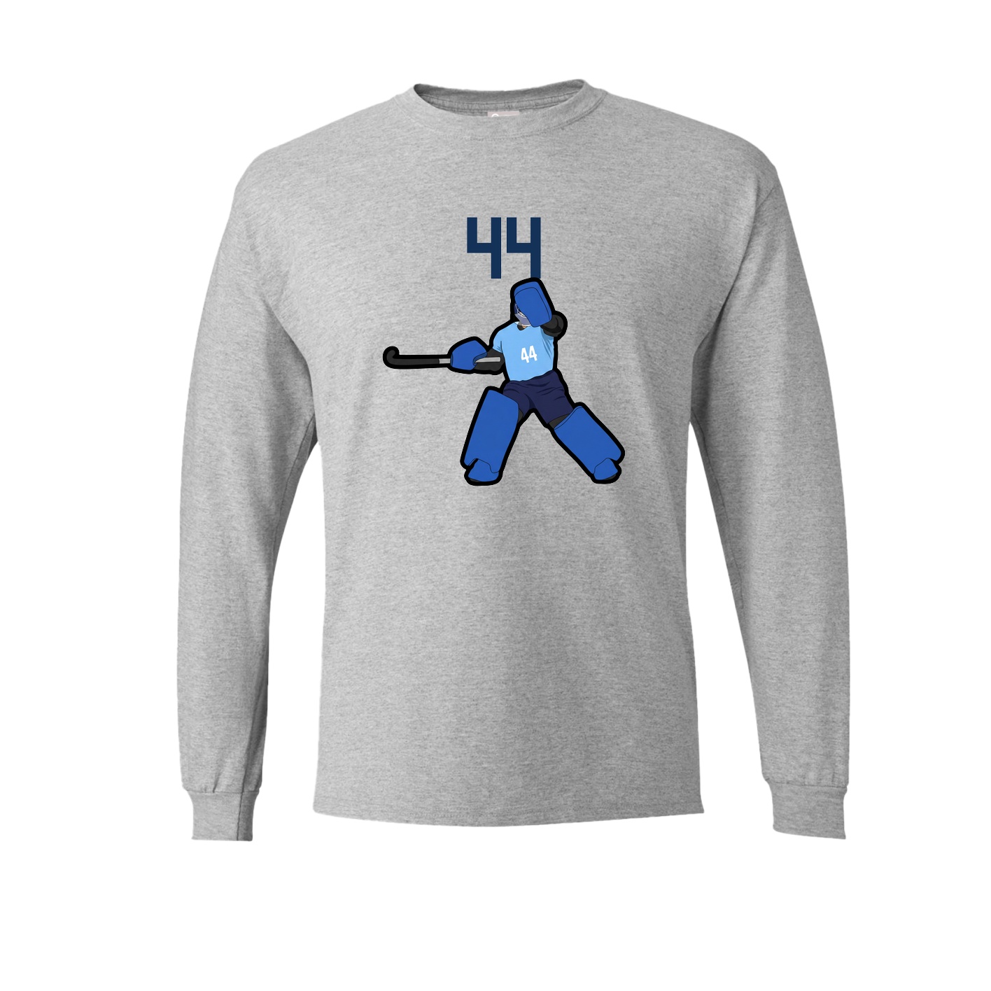 Long Sleeve Tee — Number Top in Grey