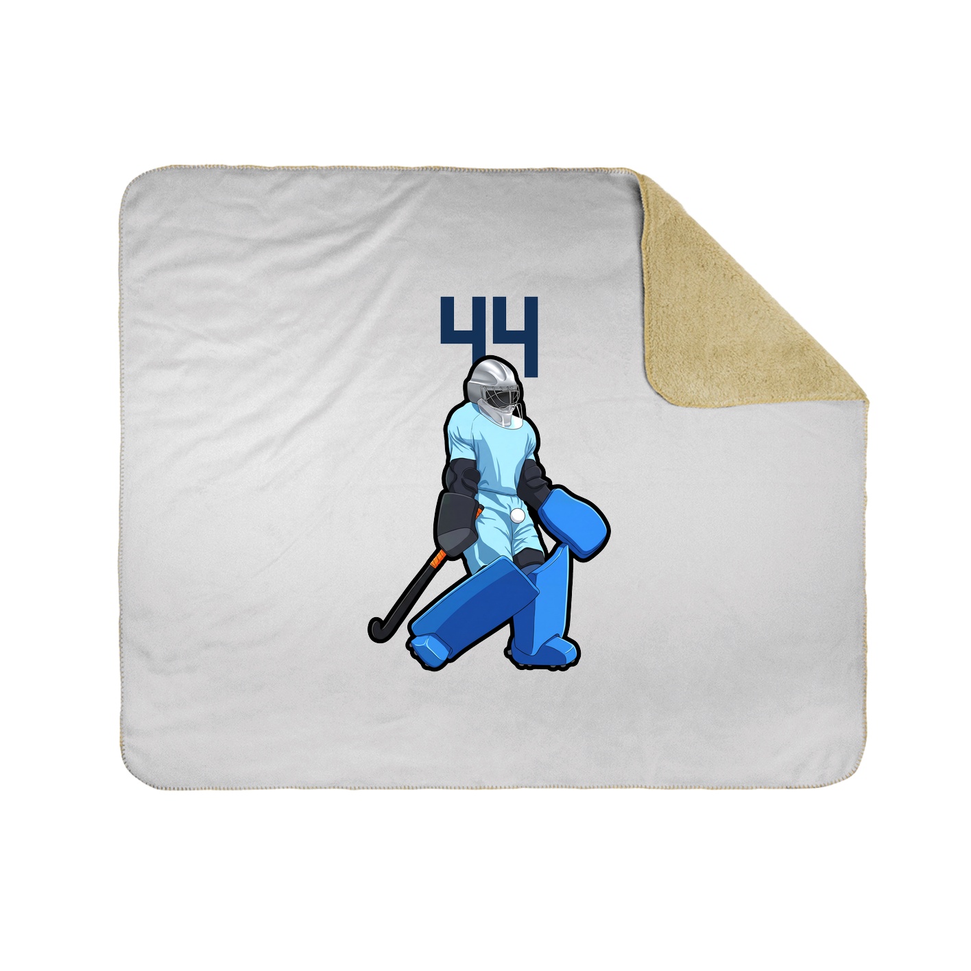 Throw Blanket — Number Top in White