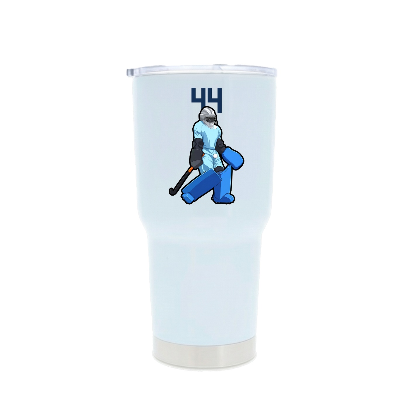 30oz Stainless Steel Tumbler — Number Top in White