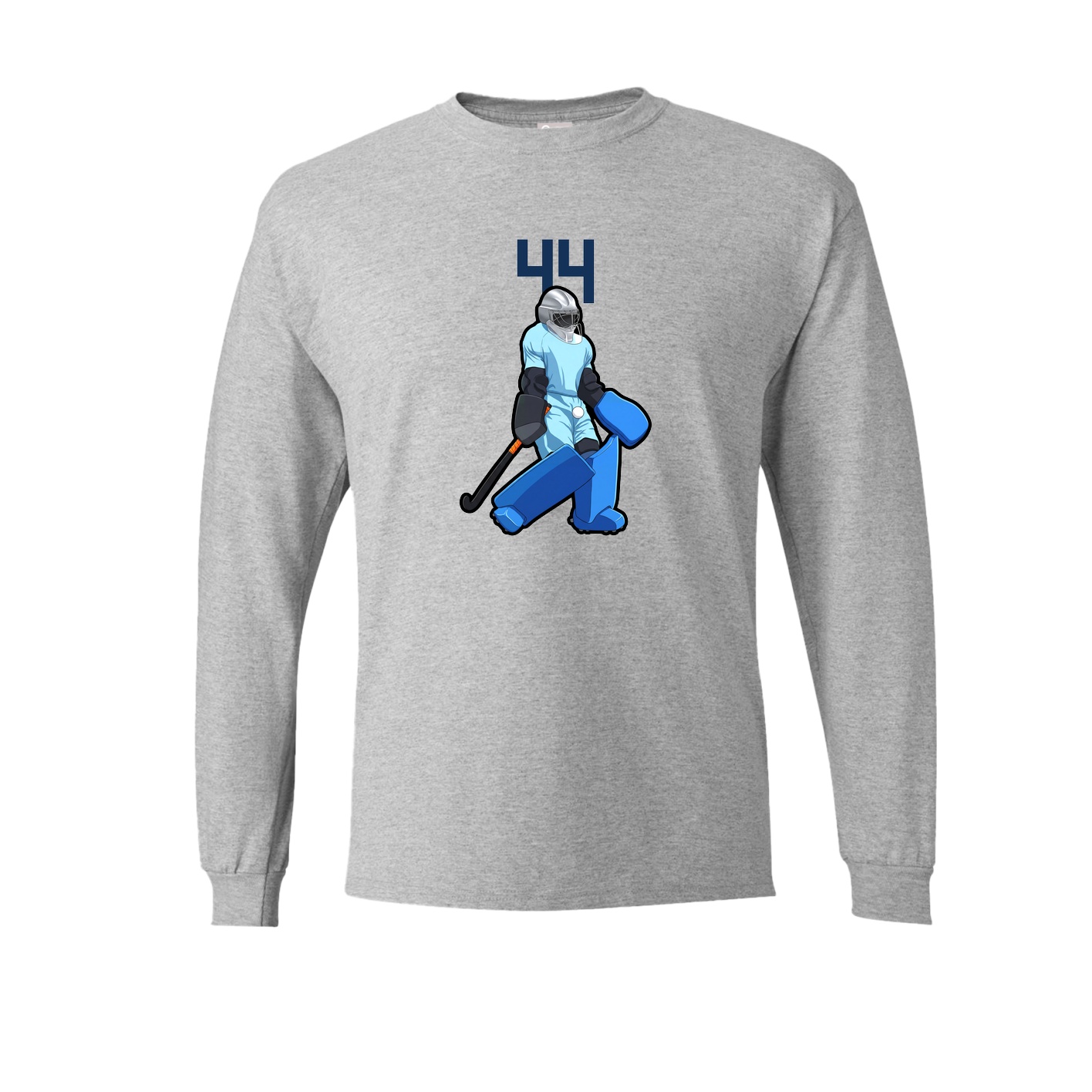 Long Sleeve Tee — Number Top in Grey
