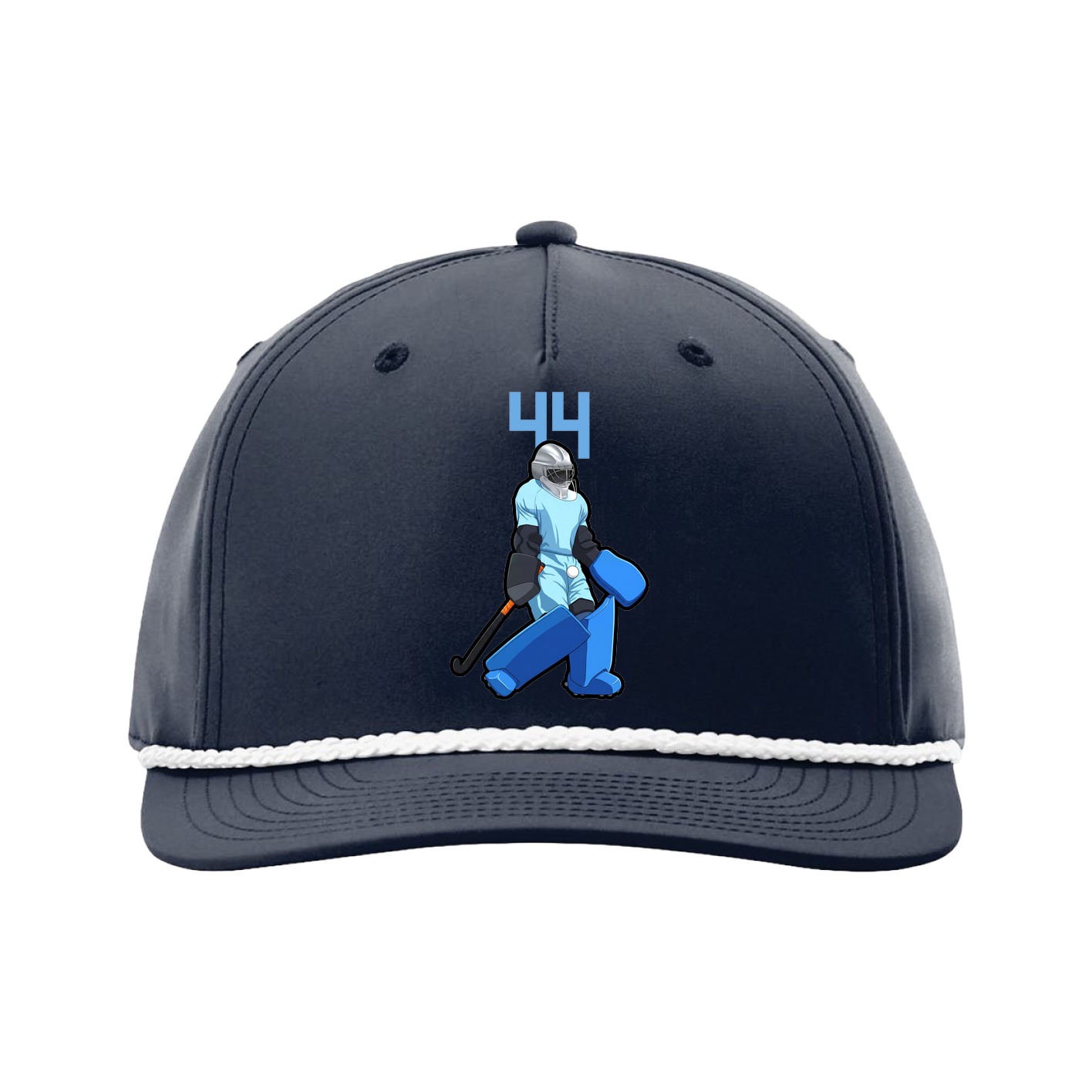 Five-Panel Classic Rope Cap — Number Top in Navy